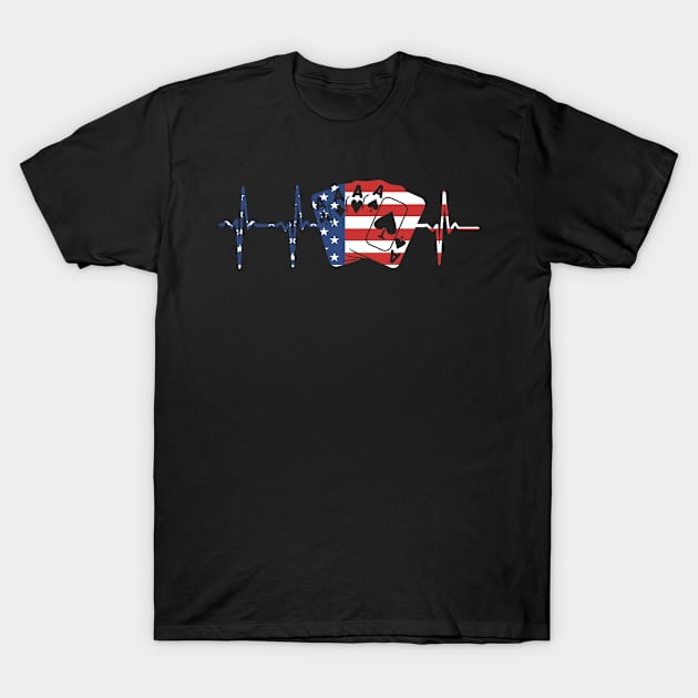 Poker Player Shirt | Heartbeat 4th Of July Gift T-Shirt by Gawkclothing